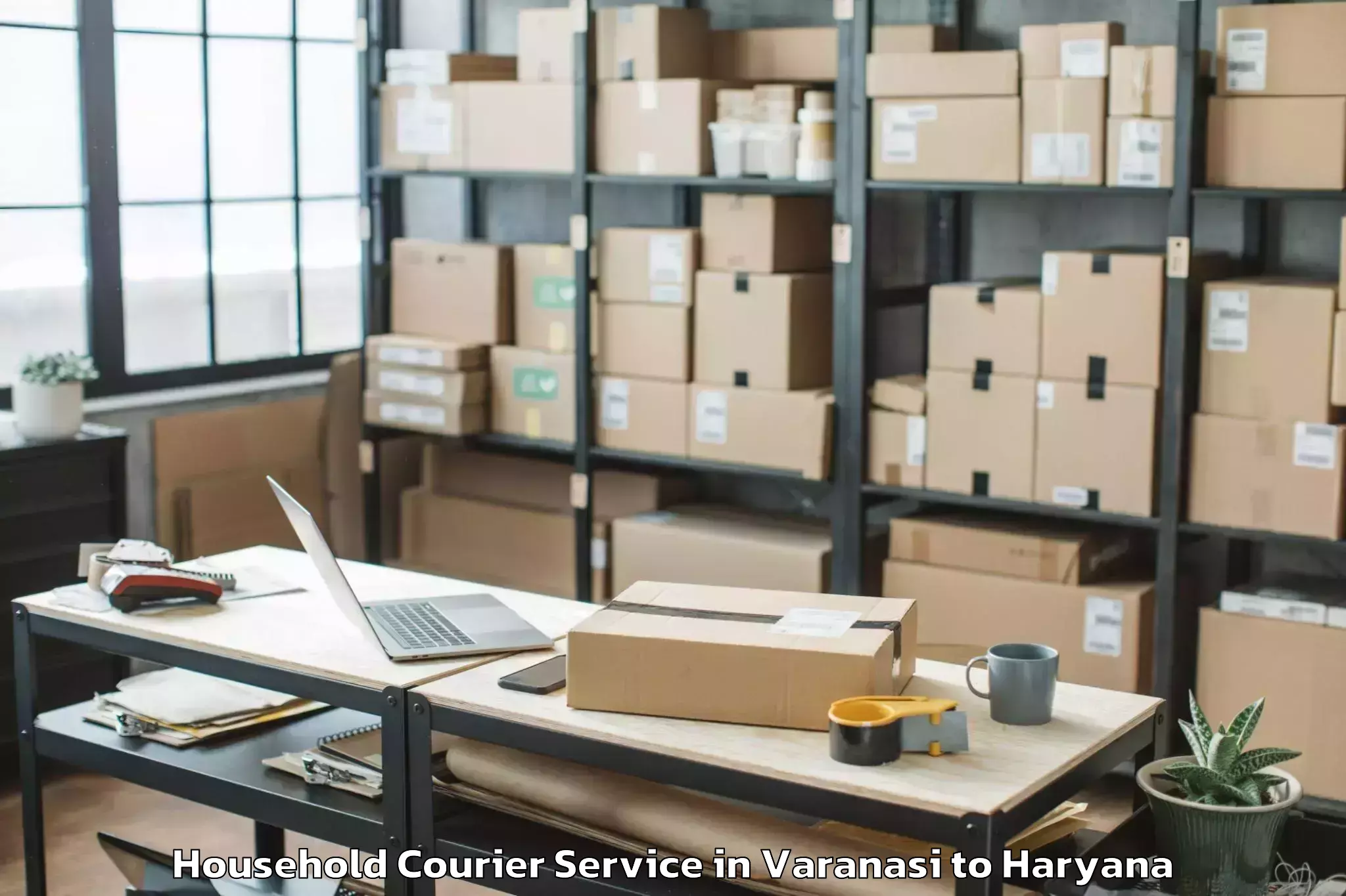 Reliable Varanasi to Lingayas University Faridabad Household Courier